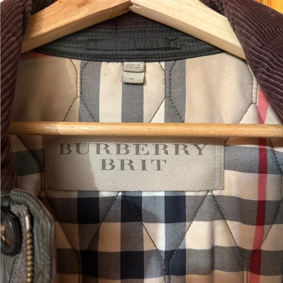 Burberry Men Green Quilted Jacket Medium - Picture 4 of 6